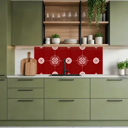 Kompas - Reizen - Patronen keuken achterwand 2 middel 871 -sfeer3