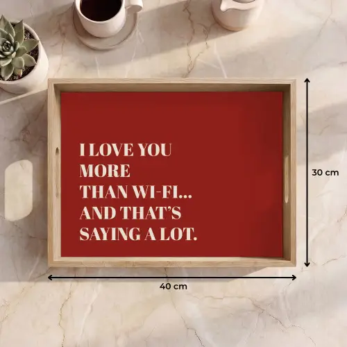 Rood - Quote - Liefde Dienblad Rechthoek middel -USP_Formaat