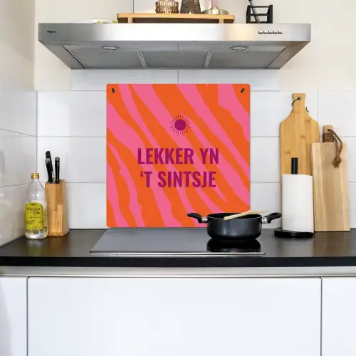 Quote - Zomer - Roze Inductie beschemer met haakjes middel -sfeer2