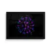 Bloem - Paars - Blauw - Macro - Zwart fotolijst zwart zonder passe partout klein -3d