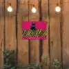 Kat - Baas - Roze - Tijgerprint tuinposter los doek klein -sfeer1