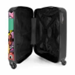 Kleurrijke Monsterparade NBS - Handbagage koffer - Kinderen Unisex middel -binnenkant
