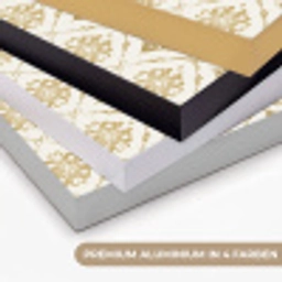 Ornament - Klassiek - Goud Textielframe zwart klein 947 -USP_kleurenDE