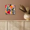 Bloemen - Bladeren - Abstract - Kleurrijk aluminium wit klein -sfeer4