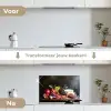 Borrelplank - Stilleven - Vintage keuken achterwand spatscherm klein -voor_na_NL