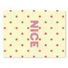 Nice - Stippen - Roze - Geel muismat rubber klein -3d