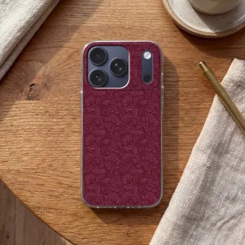 Bladeren - Patroon - Paars Telefoonhoesje iPhone 17 Pro klein 878 -sfeer1