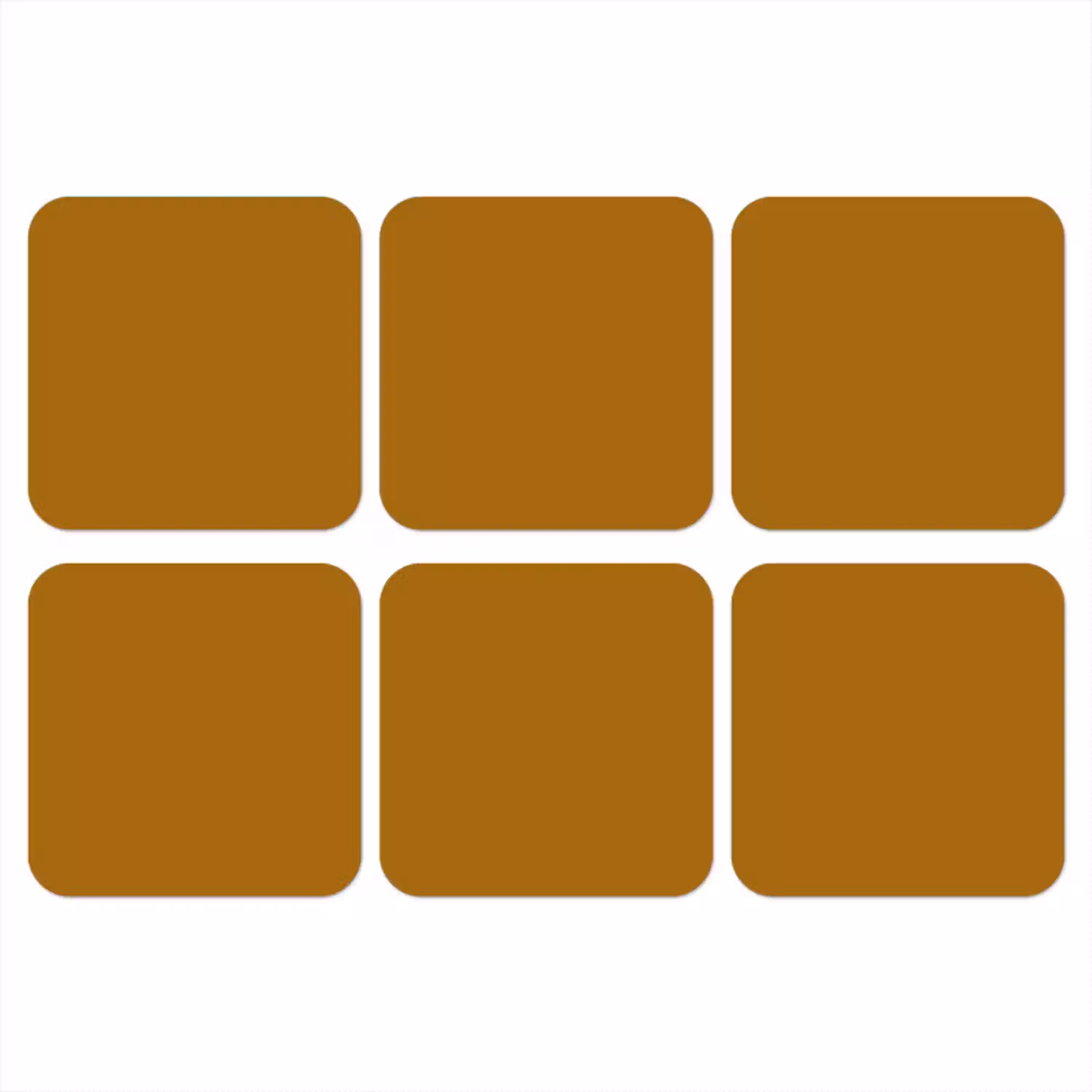 Ocre - Gold - Geel onderzetter kurk middel 366 -3d