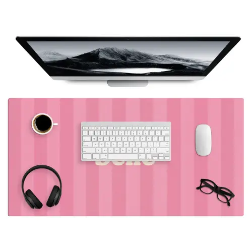 Roze - Gestreept - Belle Muismat XXL klein -3d