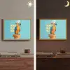 Papegaai - Koksmuts - Quote - Neon Light Box met batterij (Wandlamp) middel -sfeer3