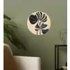 Zwart - Bladeren - Strepen - Minimalistisch Wandcirkel behangsticker klein -sfeer2