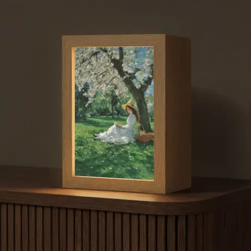 Vrouw - Boom - Boek - Mandje Light Box met kabel (Tafellamp) klein -z3d_website