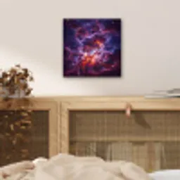 Space - Stars - Abstract - Colorful aluminium wit klein -sfeer3