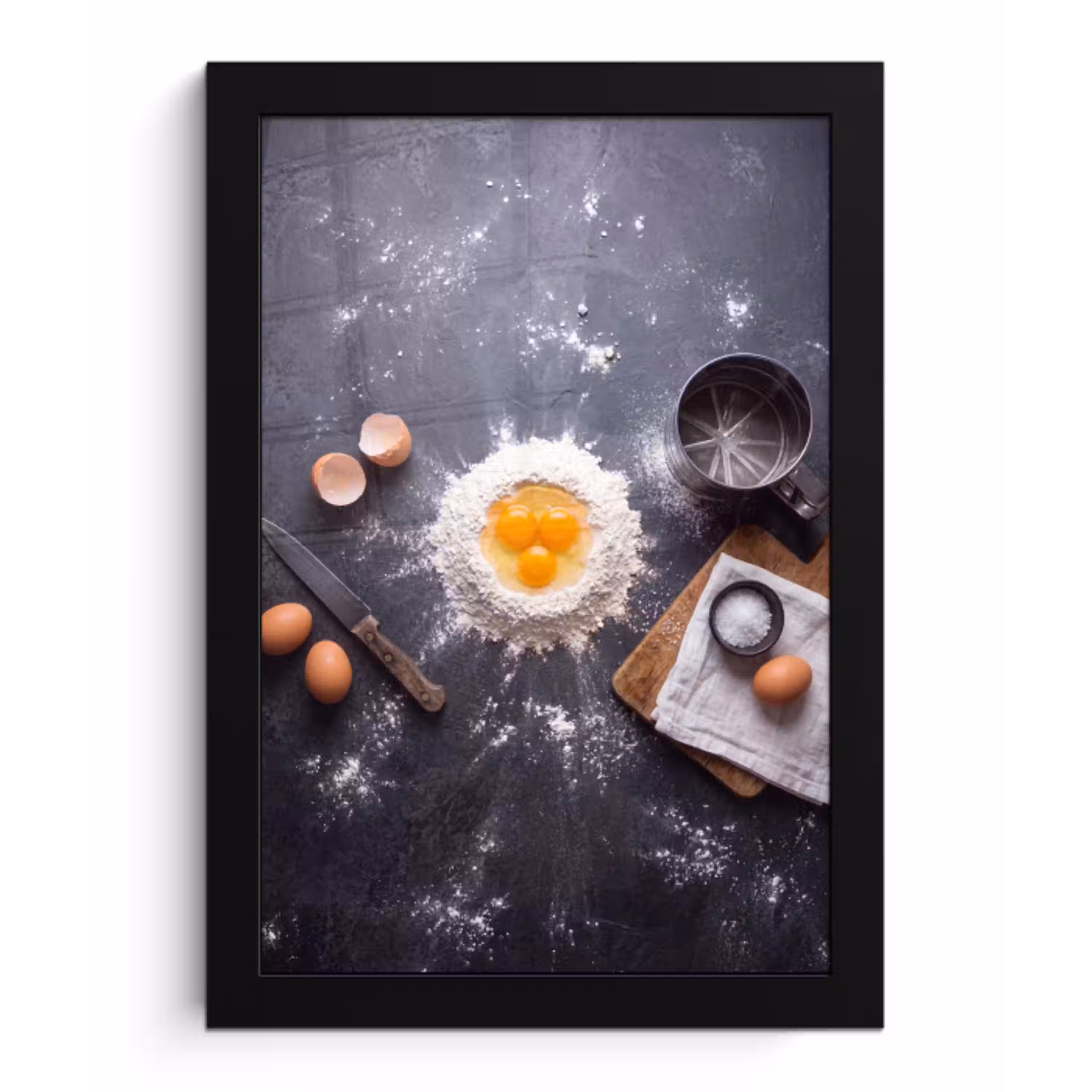 Eten - Bakken - Keuken fotolijst zwart zonder passe partout klein -3d