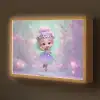 Fee - Paars - Sprookje Light Box met batterij (Wandlamp kind) middel -z3d_website