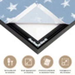 Sterretjes - Patroon - Blauw Textielframe zwart klein 947 -USP_feed_closeupNL