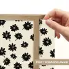 Madeliefjes - Grafisch - Zwart - Beige Light Box met batterij (Wandlamp) middel 907 -USP_websiteprintNL