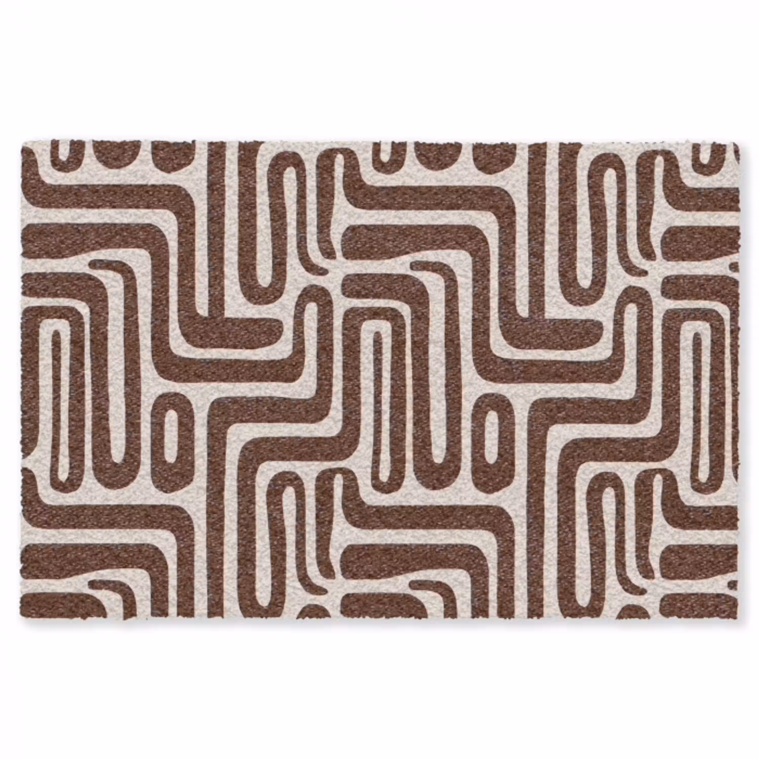 Abstract - Patroon - Bruin Vloerkleed Rechthoek klein 1091 -3d