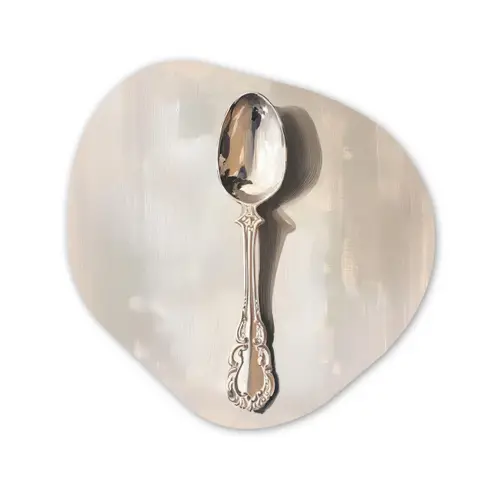 Lepel - Verf - Zilver Wandcirkel Organisch Plexiglas middel -3d