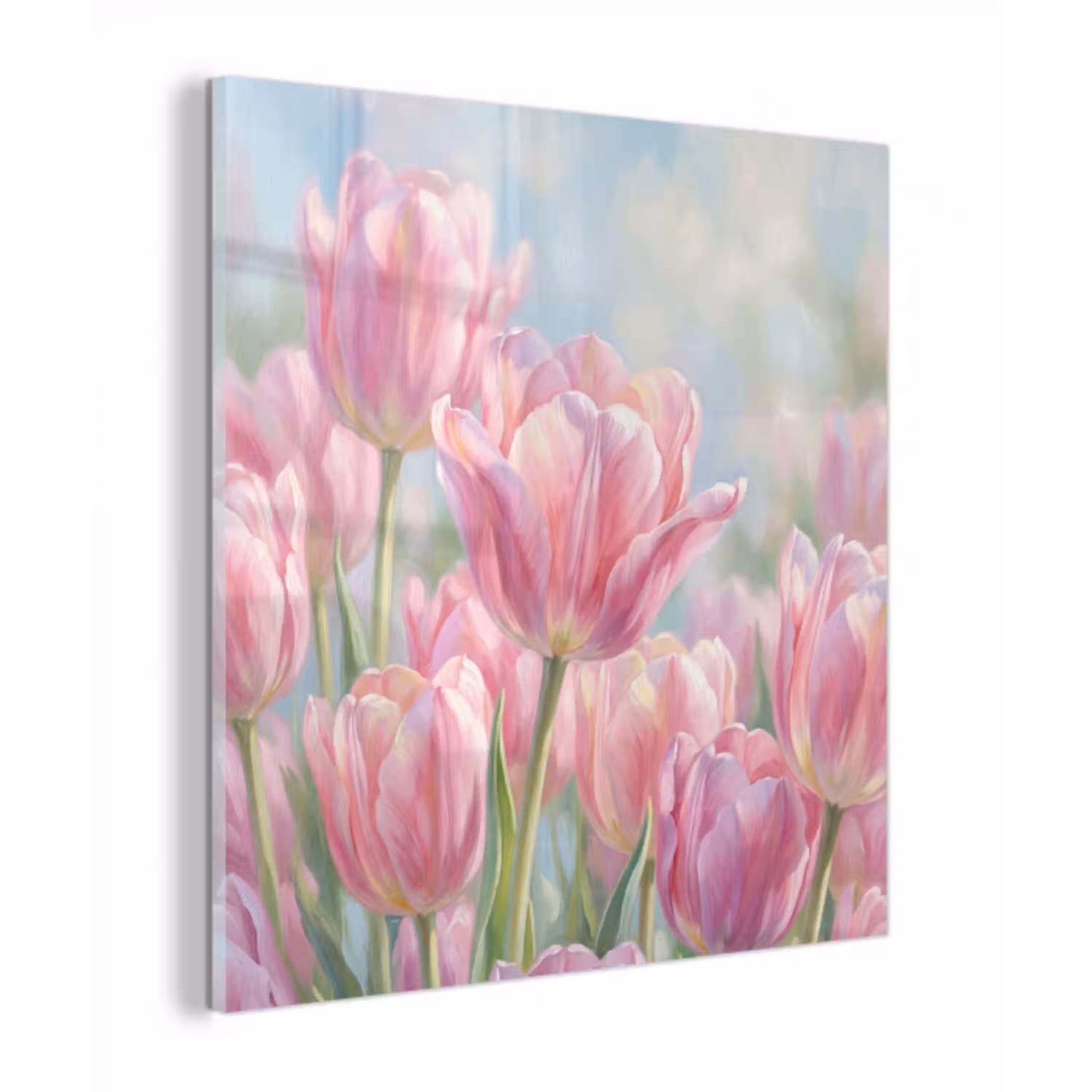 Tulpen - Veld - Lente - Roze plexiglas 5mm klein -z3d
