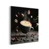 Cappuccino - Kop - Bonen - Bruin aluminium wit klein -3d