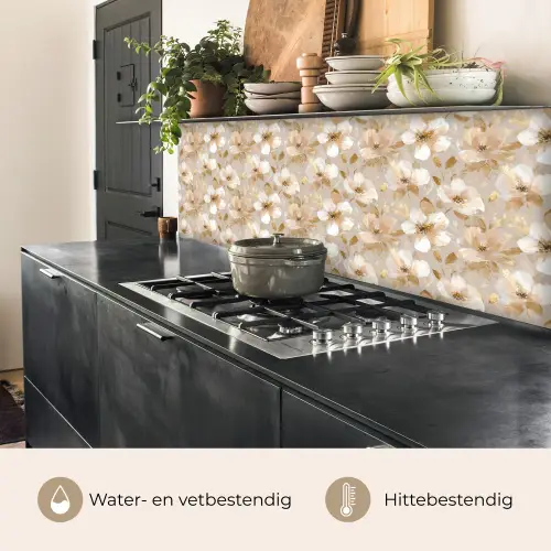 Bloemen - artistiek - Goud keuken achterwand 2 middel 871 -usp_NL