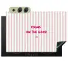 Focus on the good - Strepen - Roze - Smiley Inductie beschemer met haakjes klein -3d