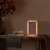 Leer - Patroon - Bordeaux Light Box met kabel (Tafellamp) klein 925 -sfeer4