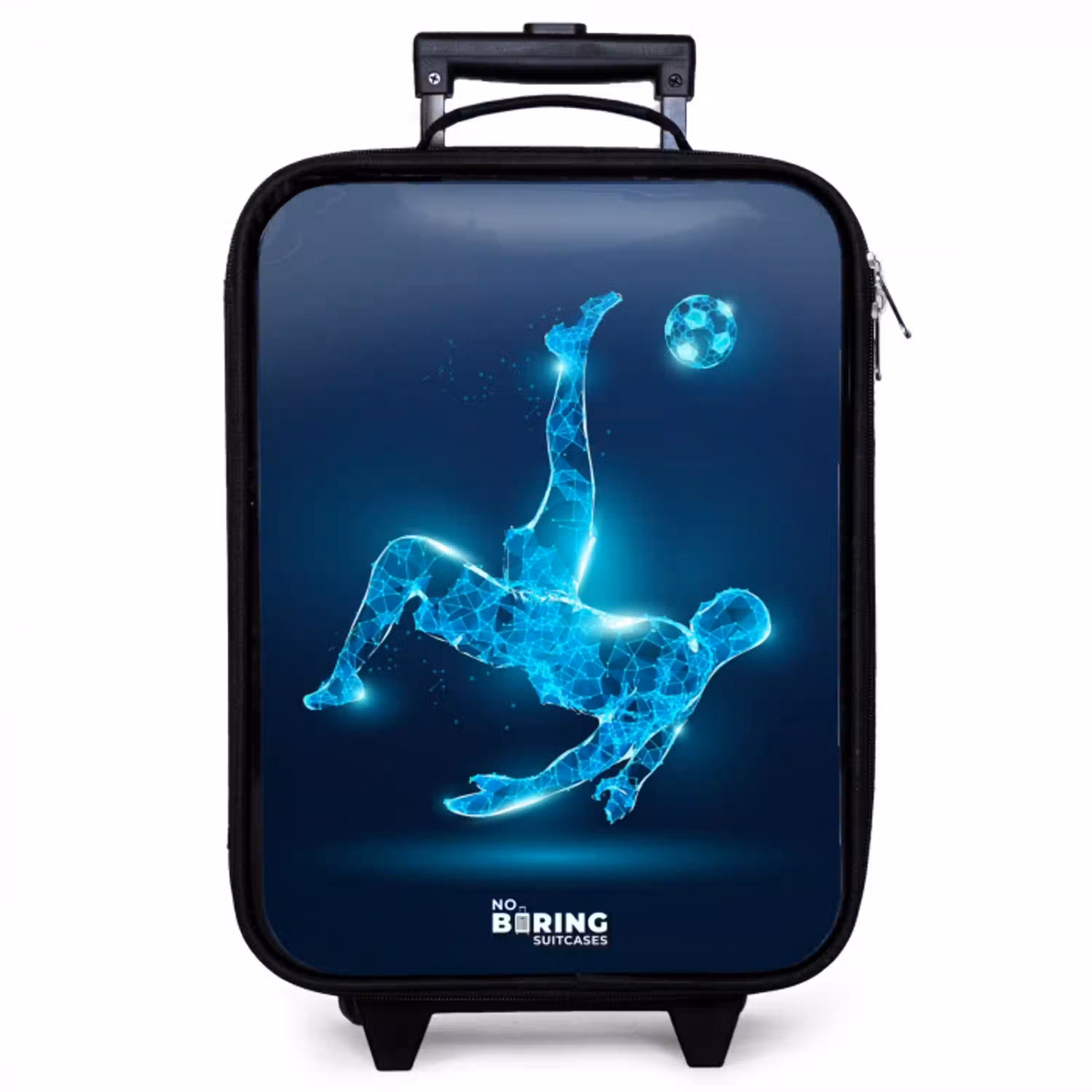 Omhaal in blauw neonvoetbal Kinderkoffer - Zwart klein -zzz_website3d