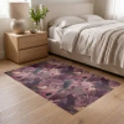 Vogels - Bladeren - Roze Vloerkleed Rechthoek klein 1091 -atmosphere_sfeer3_global