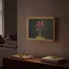 Rode - Bloemen - Vaas Light Box met batterij (Wandlamp) middel -sfeer1