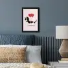 Hond - Teckel - Valentijn - Love fotolijst zwart zonder passe partout klein -sfeer3