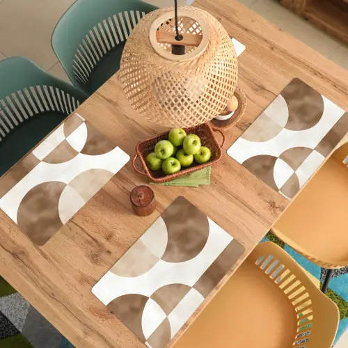 Snijdende cirkels - Overlappende vlakken Placemat vinyl groot -zzsfeer5_Kitchenyeah-website