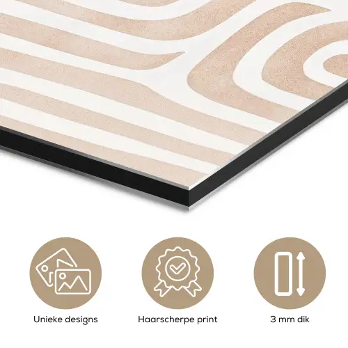 Decoratief - Labyrint - Beige aluminium wit klein -closeup_NL