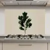 Eikenbladeren - Beige - Groen - Golvende randen keuken achterwand spatscherm klein -3d_website