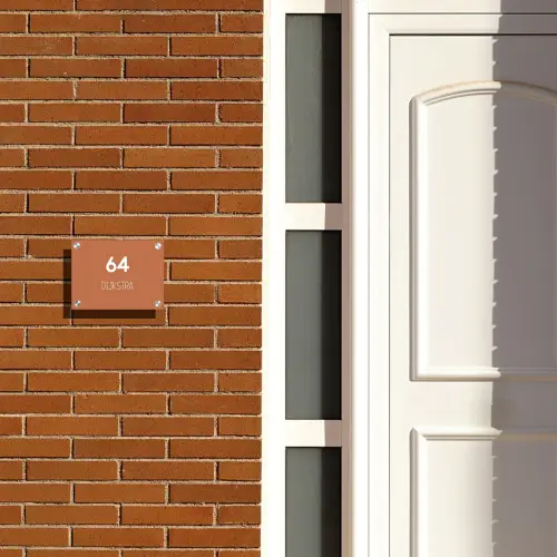 Terracotta - Modern Naambord Rechthoek middel -sfeer3-rechthoek-S