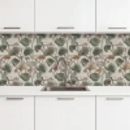 Elegant - Bladeren - Groen keuken achterwand 2 middel 871 -3d