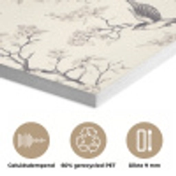 Takken - Vogels - Beige PET vilt klein 837 -closeup_NL