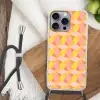 Kleurrijk - Ruitpatroon - Bladvormen Hoesje iPhone 16 Pro Max met koord klein 804 -sfeer4