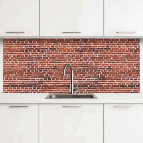 Muur - Bakstenen - Versleten - Voegen keuken achterwand 2 middel 871 -3d