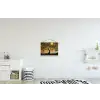 Boom - Maan - Bloemen - Goud - Kunst textielposter latten blank klein -kinderkamer