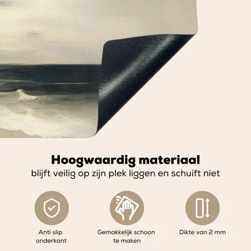 Kust - Golven - Rots - Storm Inductie beschemer met haakjes klein -ky-onderkant-nl