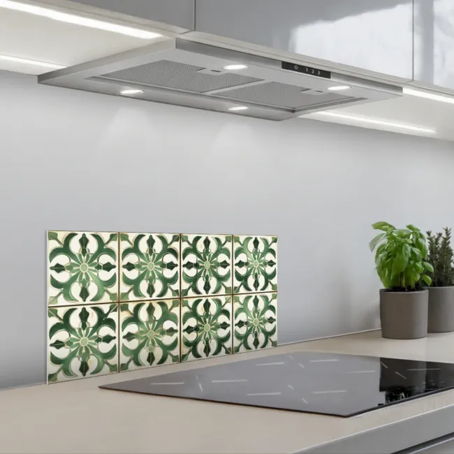 Interieur - Keramiek - Decoratie - Spaans keuken achterwand spatscherm klein -3d_schuin