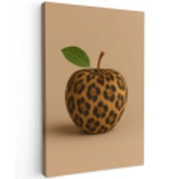 Appel - Panter - Blaadje - Groen Tuinposter op houten frame 2 cm dik middel -3d