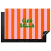 Strepen - Oranje - Verticaal - Ciao bella Inductie beschermer vinyl 3mm klein -3d