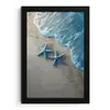 Zeesterren - Zand - Zee - Blauw fotolijst zwart zonder passe partout klein -3d