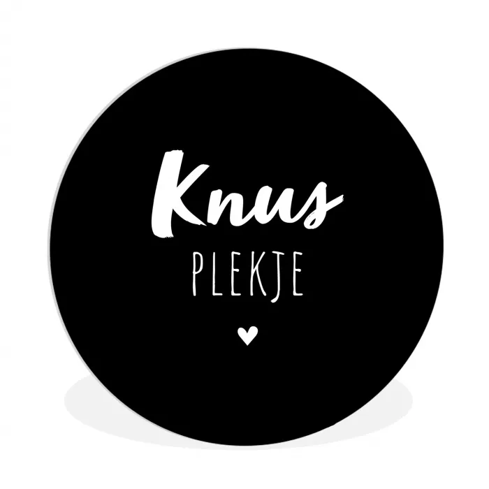 Thuis - Quotes - Knus plekje - Tekst Wandcirkel kunststof plaat 5mm dik klein -3d
