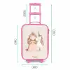 Prinses en een eenhoorn in pastel kleuren Kinderkoffer - Roze klein -productfoto_formaten