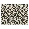 Abstract - Lijnen - Zwart muismat rubber klein 262 -3d