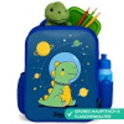 Dino - Planeet - Ster - Blauw Kinderrugzak - Blauw middel -inhoud_DE